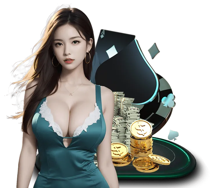 Cận cảnh bàn Baccarat với các lá bài và chip cược